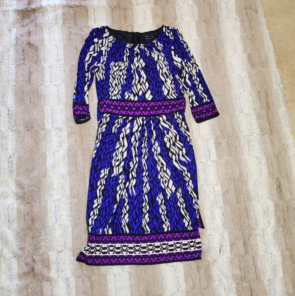 MAX & CLEO PURPLE TRIBAL/ AZTEC STYLE DRESS..SZ 6